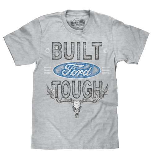 Built Ford Tough Skull T-Shirt - Gray