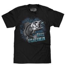 Load image into Gallery viewer, Bass Fisherman Skeleton T-Shirt - Navy Blue