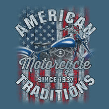 Load image into Gallery viewer, American Motorcycle Traditions Since 1937 T-Shirt - Slate