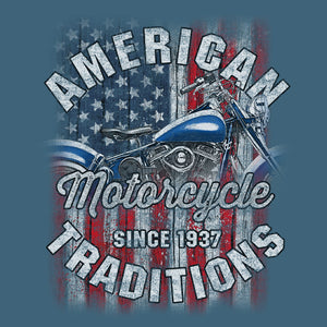 American Motorcycle Traditions Since 1937 T-Shirt - Slate